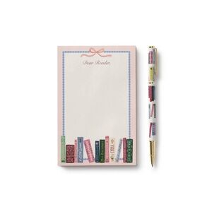 Rifle Paper Co. Ladies Night Book Club Notepad Pen Set Dear Reader Bronte Austen